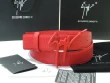 Giuseppe Zanotti Crocodile-embossed Red Leather Belt With Red Metal Signature Logo Buckle