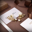 Dior Resin Pearls And Multicolor Crystals Tribales Earrings