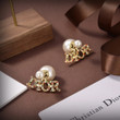 Dior Resin Pearls And Multicolor Crystals Tribales Earrings