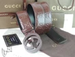 Gucci Brown Gucci Signature Leather Belt With Interlocking G Buckle In Matte Brown