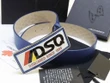 Dsquared Bue Embossed Pattern Logo Leather Belt With Dsq Print On Plate Buckle