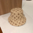 Louis Vuitton Embroidered Monogram Beige Bucket Hat