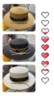 Fendi Capitalized Signature Print In Black Ribbon Bucket Hat In Tan