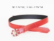 Gucci Red Glitter Patent Leather Belt With White And Red Crystal-embellished Double G Buckle