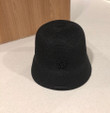 Christian Dior Leather Logo At The Front Bucket Hat In Black