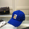 Gucci X Mickey Mouse Label Ripped Baseball Cap In Blue