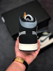 Nike Jordan 1 Mid Black White Grey Sneaker Shoes