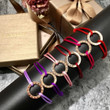 Bulgari Bvlgari Pale Purple Enamel Sterling Silver Adjustable Cord Bracelet