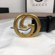 Gucci Microguccissima Leather Belt With Gold-toned Brass Interlocking G Buckle