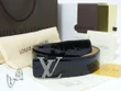 Louis Vuitton Black Monogram Vernis Leather Belt With Lv Initiales Epi Buckle In Shiny Silver-color