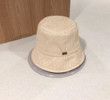 Dior Ivory Bucket Hat With Gold Logo Buckle