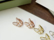 Van Cleef & Arpels Rose Gold Marquise-cut Diamonds Two Butterfly Earrings