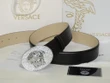 Versace Oval Medusa Head Black Leather Belt