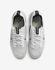 Nike Air VaporMax Flyknit White Black Metallic Silver Shoes Sneakers