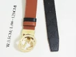 Gucci Reversible Black Gucci Signature Light Brown Leather Belt With Interlocking G Buckle