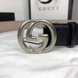 Gucci Microguccissima Leather Belt With Silver-toned Brass Interlocking G Buckle