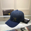 Louis Vuitton Logo Embroidered At Front Left Panel Baseball Cap In Navy