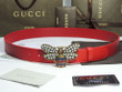 Gucci Thin Red Queen Margaret Leather Belt