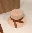 Loewe Straw And Calfskin Bucket Hat In Pink