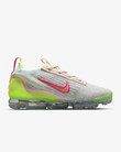 Nike Air VaporMax Flyknit Grey Neon Shoes Sneakers