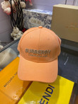 Burberry Burberry Embroidered Topstitched Visor Baseball Cap In Orange