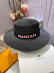 Balenciaga Pink Logo Print In Black Ribbon Bucket Hat In Black