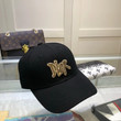 Christian Dior Gold Rhinestones Logo Baseball Cap In Black