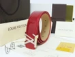 Louis Vuitton Red Monogram Vernis Leather Belt With Lv Crystal And Palladium Color Buckle