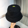 Gucci Label And Interlocking G Fleece Bucket Hat In Black