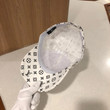 Louis Vuitton Lv Embossed Leather Patch Baseball Cap In White