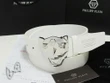 Philipp Plein Panther Head Leather Belt In White