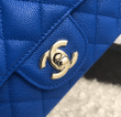 Chanel Classic Blue Caviar Leather Chain Bag