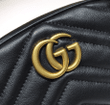 Gucci Marmont GG Black Leather Belt Bag