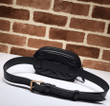 Gucci Marmont GG Black Leather Belt Bag