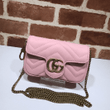 Gucci Marmont Matelassé Light Pink Leather Super Mini Bag