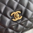 Red Chanel Flap Bag With Coco Handle