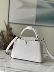 Louis Vuitton Capucines BB White Snakeskin Leather Bag