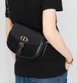 Box Calfskin Minium Dior Bobby Bag In Black