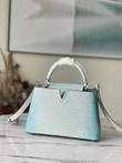 Louis Vuitton Capucines BB Blue Snakeskin Leather Bag
