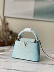 Louis Vuitton Capucines Blue Snakeskin Leather Mini Bag