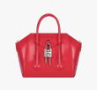 Givenchy Antigona Lock Handle Bag Leather Red
