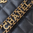 Chanel Small Hobo Calfskin Bag In Black