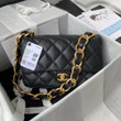 Chanel Rectangular Lambskin Flap Bag In Black