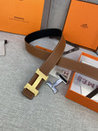 Hermes Constance Belt Buckle & Reversible Leather Strap 38mm, Brown/Gold