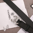 Chanel Logo CC Belt In Silver And Black