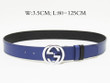 Gucci Signature Leather Belt In Black And Blue