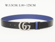 Gucci GG Marmont Reversible Wide Belt In Silver And Blue