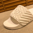 Gucci Matelass�� Rubber Slides In White