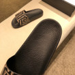 Gucci Beige Gg Supreme Chevron Slide Sandal