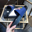 The North Face X Gucci Slides In Blue And Black
